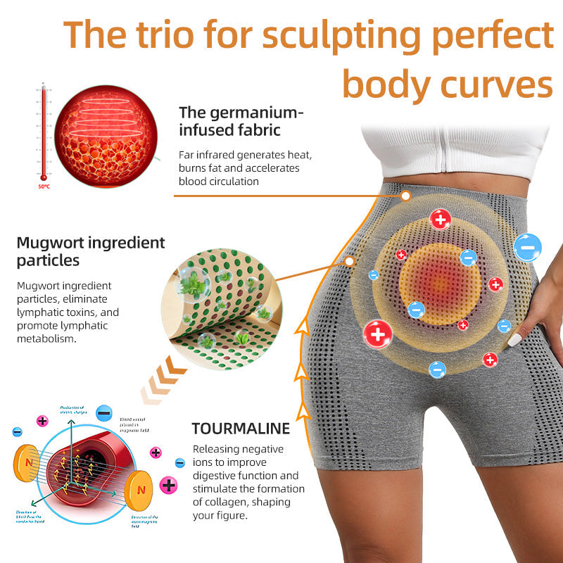 2024 Summer New Upgraded Micro Vibration Massage Module - PEARLMOON™ Ice Ionic Fibre Repair & Shape Shorts